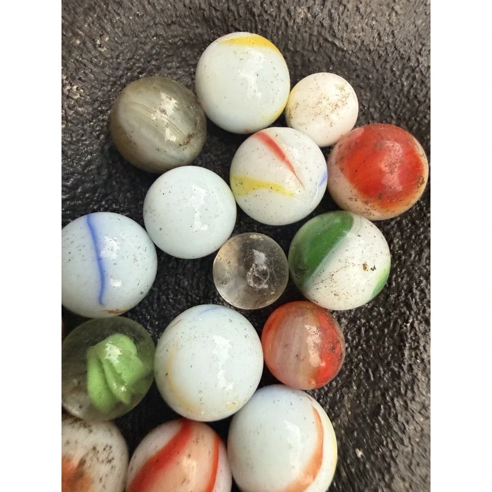 Vintage Marble Lot 150+ Glass Marbles Shooters Swirls Cat Eye Mixed Collection